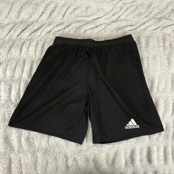 Adidas Shorts Boys XL Black Athletic Training Gym Activewear Aeroready Logo - Picture 1 of 9